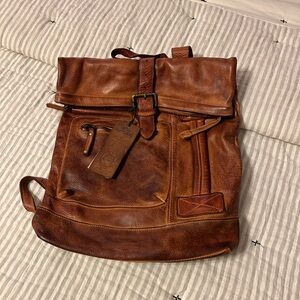 Bayside Brown Leather Backpack